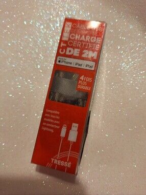 Iphone Ipad Lighting Charging Cable CT TEK 6ft Apple Certified Braided Nylon New